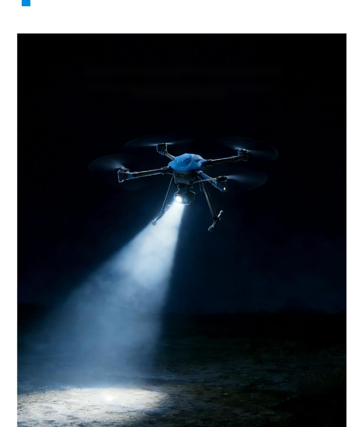 Drone autonomously tracking a target vehicle on a highway at golden hour — perception extended into action.